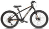 24" Ozark Trail Vibe Mountain Bicycle, 8 Speed, Black, Fits Riders 4'6" - 5'6", Teen