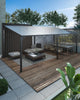 Pinypikaka 12'x20' Outdoor Hardtop Gazebo, Lean-to Pergola With Roof for Lawn Patio Deck Yard Party