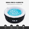 CO-Z 4-6 Person 7ft Inflatable Hot Tub Pool with Massage Jets and All Accessories Gray