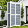 Aiho 55�� Wide Outdoor Storage Shed with Lockable Double Doors - Weather-Resistant Garden Shed for Patio, Backyard & Lawn, Gray