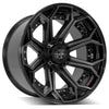 22x10 4PLAY Wheel for Chevy-GMC 4P08 Brushed Black Rim Fits select: 2011-2022 CHEVROLET SILVERADO, 2011-2022 GMC SIERRA