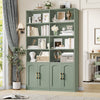 Homfa 73�� Tall Bookcases with Doors, 8 Cubes 6-Tier Double Row Bookshelf, White Bookcase for Living Room Home Office