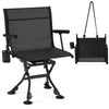 Danrelax 360�� Silent Camo Hunting Blind Chair, Armrests, Side Pouch, Telescopic Legs