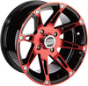 Moose Utilities ATV UTV 12" Red/Black Wheel (ONE) 387RD 12X8 4/110 4+4 Offset