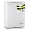 DEMULLER 4.0 Cu.ft Deep Chest Freezer Mini Freezers Top Open Door Rmovable Storage Baskets New Black
