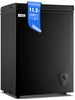 WANAI 3.5 Cubic Feet Chest Freezer Black deep Freezer with Adjustable Temp Knob Ideal for Any Room