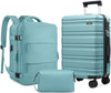MIUSSE Luggage Sets 3 Piece, 20 Inch Carry On Luggage with Wheels, 100% PC Hardshell Suitcase with TSA Lock, Carry On Suitcases Airline Approved With Travel Backpack for Men Women