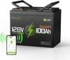 GreenOE 12V 100Ah LiFePO4 Battery Group 24 with Built-in 100A BMS, 15000 Deep Cycles Rechargeable Lithium Battery Perfect for Solar System, RVs, Marine, Vans, Trailer, Backup