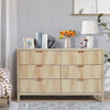 YOCWO Fluted Nightstand for Bedroom Set of 2 , Wood Bedside Table Set of 2 with Drawers, Black