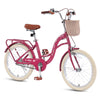 Bstjewey 20 Inch Girls Bike with Basket, Kids Bicycle for Ages 7-13