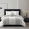 Serena 4 Piece Cotton Comforter Set Clip Jacquard Striped