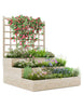 Riedhoff 3-Tier Wooden Raised Garden Bed with Trellis - Vertical Planter Box for Patio,Backyard
