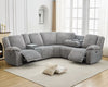 Power Reclining Sectional Sofa with Wireless Charger,6-Seater Faux Fur Sectional with Recliners,Hidden Cup Holders,Storage Console,USB & Type-C Ports,Black