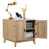 YOCWO Fluted Nightstand for Bedroom Set of 2 , Wood Bedside Table Set of 2 with Drawers, Black