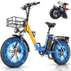 Ridstar 1500W Electric Bike for Adults,31MPH 48V 15.6AH Mountain Bike, 20"Fat Tire 7 Speed Electric Bicycle UL2849