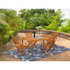 East West Furniture Wooden Patio Set Natural Oil, CMBS5CANA