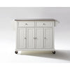 HomeStock Urban Upmarket Full Size Kitchen Cart with Stainless Steel Top, Black, Tiered Shelf, 18 x 52 x 36 inches, Modern Mobile Kitchen Cart, Adjustable Shelved Storage Behind Doors-Color:Mahogany,S
