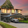 EROMMY Carport 20x20 FT, Heavy Duty Car-port, Car-Shelter with Galvanized Metal Roof and Frame, Easy Assembly Car-Shed with Enhanced Base, Expanding Garage Space for Pickup, 2 Cars, Boat and Tractors