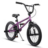 cubsala 20 in Kids BMX Bike Freestylefor Age 6-14 Years Old Boys Girls with 4 Pegs,Black with Red Tires