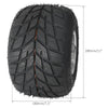 High Performace Go Kart Tire and Rim, 11x7.10-5 Go Kart Rear Wheel and Tire Fit Bolt Pattern 48mm w/ 3 Holes for Go Kart Drift Trike Buggy Racing Cart, Non-Slip Tread, Aluminum Alloy Rim (1)