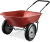 ZMMOO Dual-Wheel Home Utility Yard Wheelbarrow Garden Cart w/Built-in Stand for Lawn, Gardening, Construction - Red
