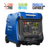 Westinghouse 5000 Peak Watt Portable Dual Fuel Inverter Generator, Recoil Start, Gas/Propane