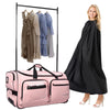 Fegat Dance Bag with Garment Rack - 28"Collapsible Rolling Competition Dance Duffle Bag Lightweight Costume Wheeled Suitcase for Dancers Shows Livestreamer Athletes