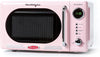 Nostalgia Retro Microwave for Countertop 0.7 cu ft Vintage Microwave, Pink