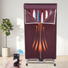 110V Wine Red Clothes Dryer Portable Travel Mini Dryer Machine 1200-1500W Electric Dryer For Homes, Apartments