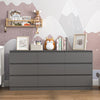 Kadyn Modern 6 Drawer Dresser Wood Cabinet,Dresser for Bedroom, Kitchen Storage Cabinet with Drawers, Chest of Drawers(Black)