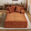 Aukfa 78.7" Extra Long Chaise Lounge Sofa, Oversized Upholstered Couch with 3 Pillows for Indoor Living Room/Bedroom,Orange