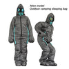 Sleeping Bag Ergonomics Folding Windproof Hollow Cotton Filling Sleeping Portable Outdoor Camping Sleeping Bag for Hiking