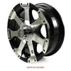 14X5.5 5-Lug on 4.5" Aluminum Series 06 Trailer Wheel - Black Inlay - 645545B