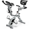 Pooboo 4in1 Folding Exercise Bike Indoor Cycling Bike Stationary Magnetic X Bike Gym Workout 300lb Easy to Get On/Off