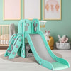 Arlopu Sturdy Toddler Slide with Basketball Hoop Plastic Kids Slide Climber with Anti-Slip Steps Indoor Outdoor Children Toy Playground