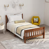 CITYLE Twin Size Platform Bed Wood, Twin Platform Bed Frame with Headboard and Footboard, Wood Slat Support, Twin Bed for Kids Teens, Boys and Girls, Easy Assembly, White