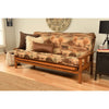 Homestock African Artifacts Full Size Futon Frame Set with Mattress, Easily Converts to Bed, Versatile Design Futon Frame for All Spaces, 33"H x 79"L x 37"D-Color:Linen Charcoal,Size:Barbados