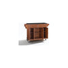HomeStock Urban Upmarket Full Size Kitchen Cart with Stainless Steel Top, Black, Tiered Shelf, 18 x 52 x 36 inches, Modern Mobile Kitchen Cart, Adjustable Shelved Storage Behind Doors-Color:Mahogany,S