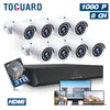 Toguard SC35 8CH CCTV Security Camera System Outdoor with 3TB Hard Drive 8pcs Wired 1080P Bullet Surveillance Cameras HDMI Connector