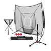 PowerNet Baseball Softball Practice Net 7x7 with Baseball Accessories for Practice Pitching & Batting, Ball Caddy, Weighted Baseballs, Tee (Ultimate Training Kit)