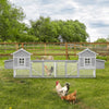 Gaildon Large Removable Chicken Coop for 4-5 Chickens ,with 2 Story Poultry Cage,Nesting Box,Pull Out Trays, Brown
