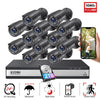 ZOSI H.265+ H.265+ 1080p 16CH 5MP Security Camera with 2TB Hard Drive, 12 Count