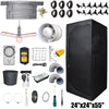 iMeshbean 24" x 24" x 55" Grow Tent Kit w/ LED Full Spectrum Grow Light & Air Ventilation Inline Fan Set