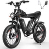Ridstar Electric Bike for Adults,Peak 1500W 30MPH,48V 15.6Ah Electric Bicycle,Full Suspension Mountain Bike UL2849