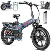 Wallke H9 AWD 3200W Dual Motor Electric Bike for Adult, 82Ah 48V Dual Battery Long Range e-Bicycle, 31-34MPH Fast Ebike, 20" Fat Tire Offroad Full Suspension Folding, 3mm Aluminum Alloy Frame,UL2849