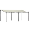 Topcobe 10' x 20' Wall-Mounted Outdoor Pergola Canopy, Metal Patio Canopy with Drainage Holes for Backyard Garden, Tents for Parties, Outdoor Canopy, Shade Canopy, Patio Canopy, Cream White