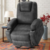 Lacoo power lift electric Massage recliner chair Oversized Single Sofa with Cup Holder for elderly,Black