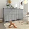 VEIKOUS Oversized 5-Drawer Dresser Chest, Large Storage Dresser for Bedroom Storage, Oak