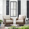 Mainstays Chelsea 2 Pieces Outdoor Patio Swivel Rocker with Beige Cushions