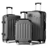 Zimtown Luggage 3 Piece Set Suitcase ABS Hardside Lightweight with TSA Lock Spinner Wheels, Beige